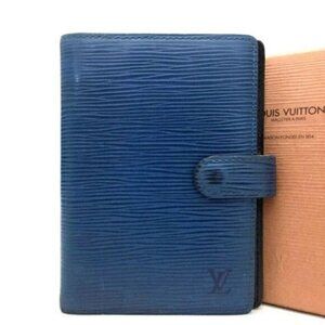 Authentic Louis Vuitton Epi Agenda Blue Notebook